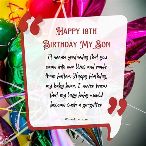 Celebrating Your Son's Big Day: The Ultimate Guide to 18th Birthday Wishes for Your Son