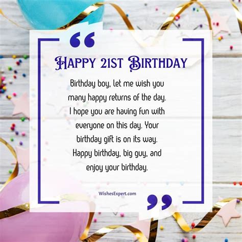 Cheers to 21! The Ultimate Guide to 21st Birthday Wishes for a Boy
