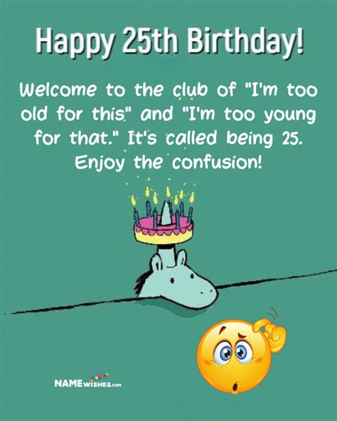 25th Birthday Wishes Funny: 50+ Hilarious Messages for Their Quarter-Century