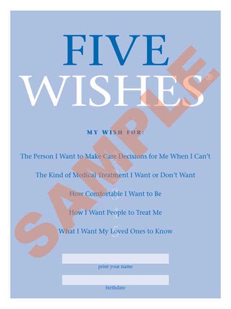 Navigating the 5 Wishes Document: A Free Guide to Expressing Your Truest Desires
