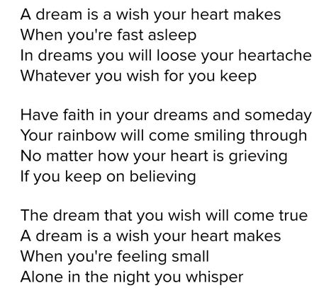 A Dream That You Wish Lyrics