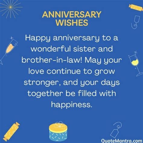 The Perfect Words: 50+ Anniversary Wishes for Your Brother-in-Law and Sister-in-Law