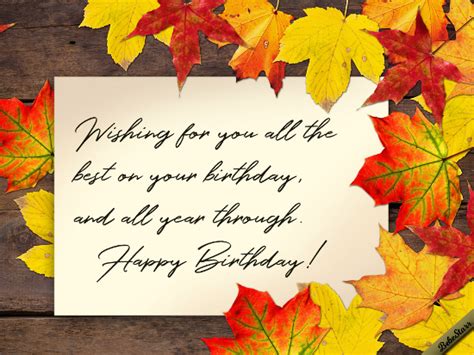 50+ Heartwarming Autumn Birthday Wishes for a Golden Celebration