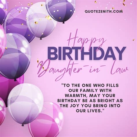 Daughter In Law Birthday Wishes