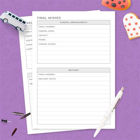A Final Gift of Love: Your Comprehensive Free Printable Final Wishes Planner