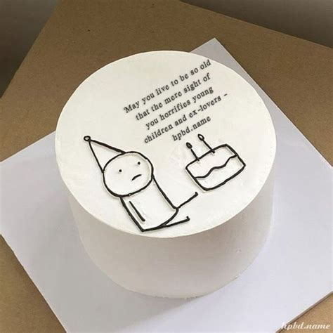 Funny Birthday Wish On A Cake