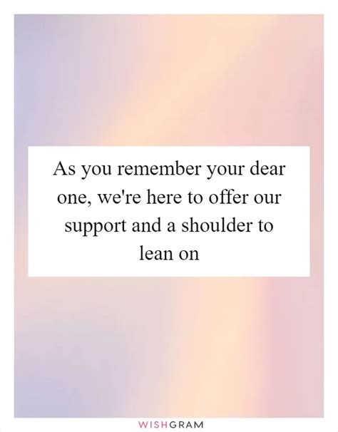 A Shoulder to Lean On: Messages of Support & Sympathy