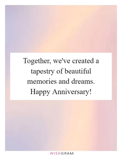 A Tapestry of Memories: Wishes Celebrating Your Shared Journey