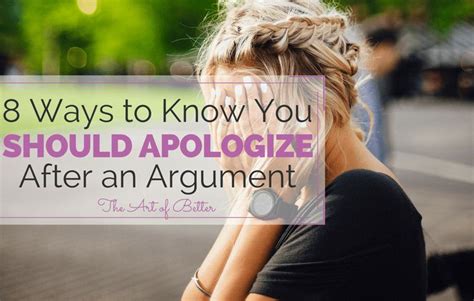 After an Argument: Saying "I'm Sorry"