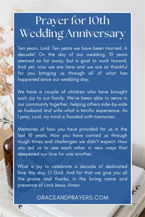 Anniversary Prayers for Continued Grace and Joy