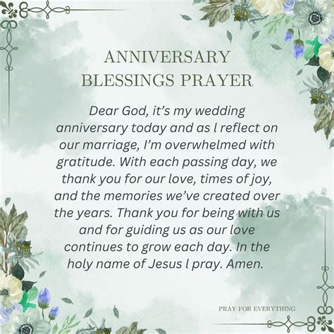 Anniversary Prayers: Lifting Up Your Love