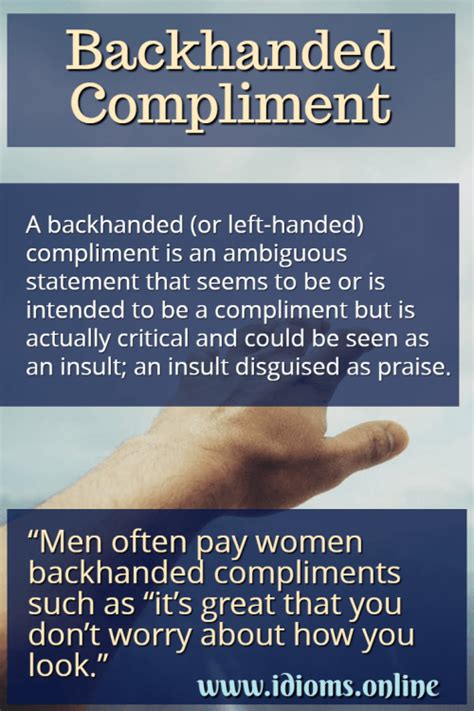 Backhanded Compliments & Sarcastic Salutations