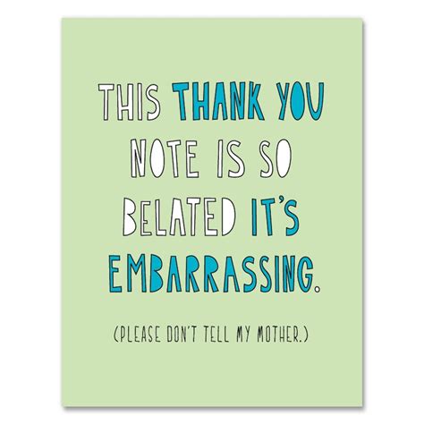 Belated Thank You Messages