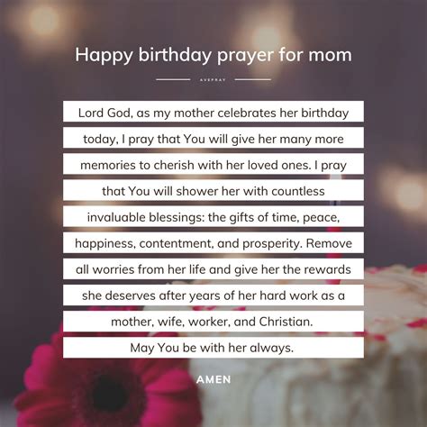 Birthday Prayers & Blessings for Mom