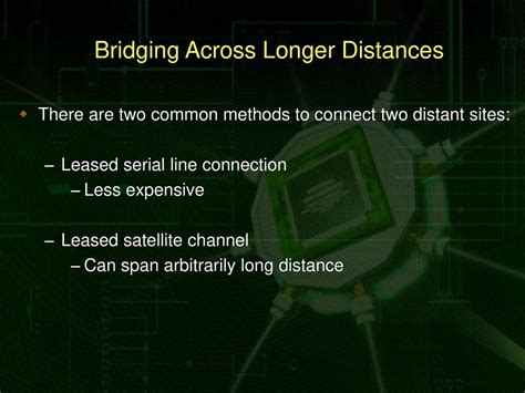 Bridging the Distance in Long-Distance Connections