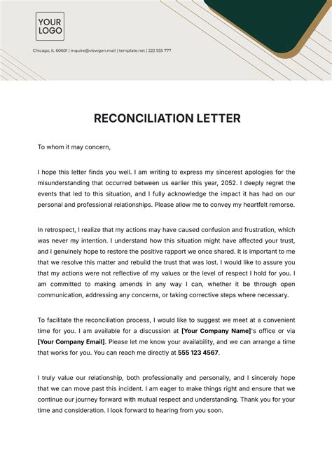 Bridging the Distance: Words of Regret and Reconciliation