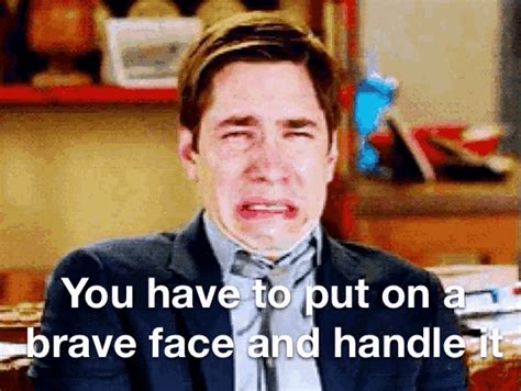 Captions for Putting on a Brave Face