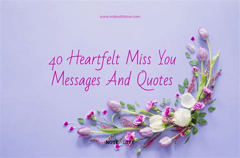 Classic Hits: Heartfelt 'Miss You' Messages for Anyone