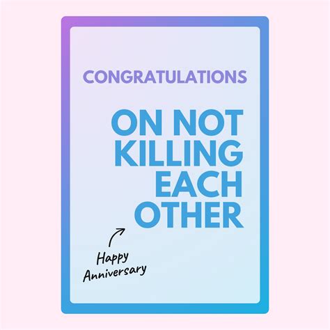 Congrats on Not Killing Each Other Yet