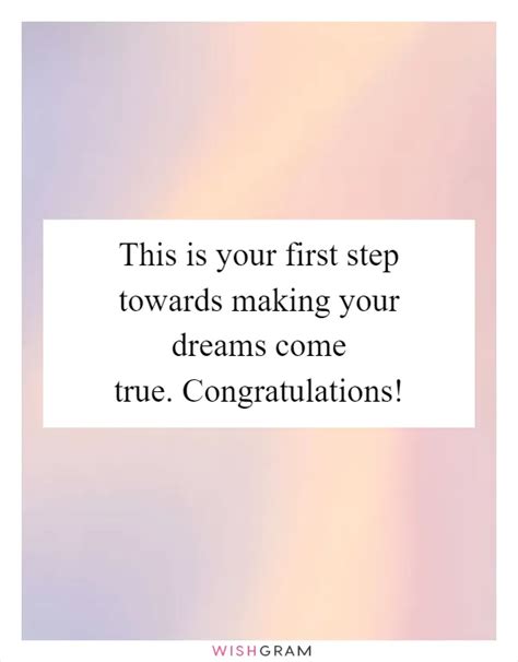 Congrats on the "Dream" Life Change