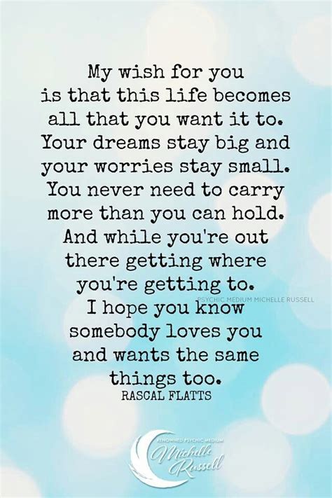 Crafting Heartfelt Hopes: Words to My Wish For You by Rascal Flatts
