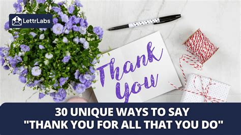 Creative & Unique Ways to Say Thanks