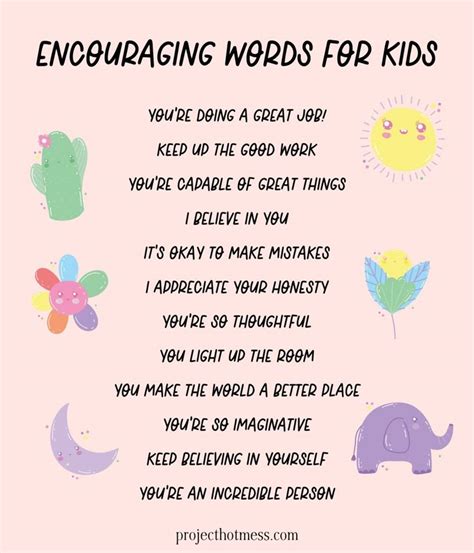 Cute & Encouraging Messages for the Little Ones
