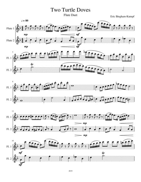Duet for Two Turtle Doves: A Harmony Part for a Second Guitar