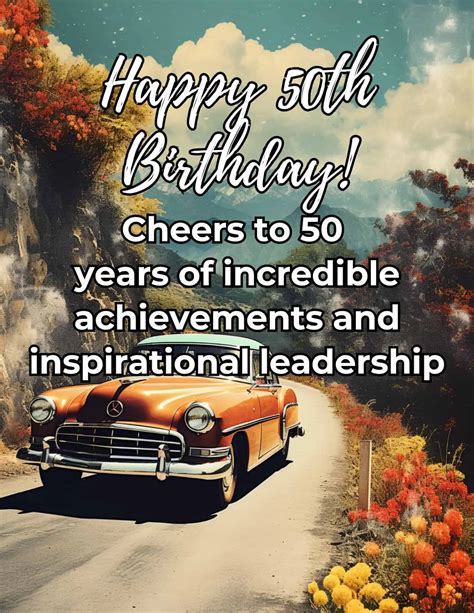 For a Colleague or Boss: Professional & Respectful 50th Birthday Greetings