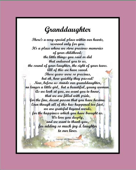 For a Granddaughter Who's Far Away