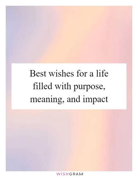 For a Lasting Legacy: Wishes on Impact & Purpose