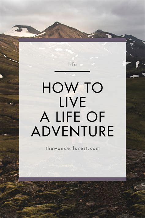 For a Life of Adventure and Wonder