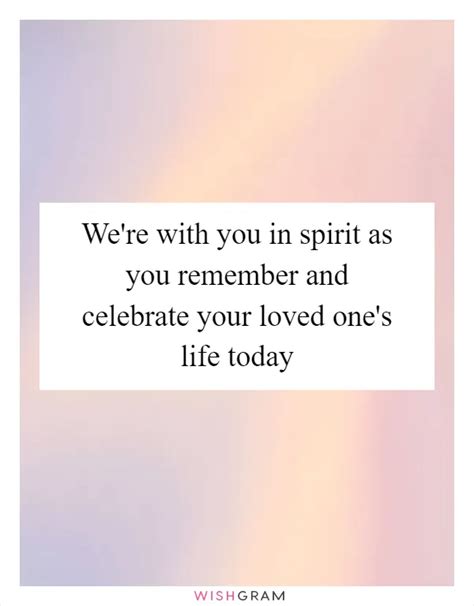 For Celebrating With You in Spirit