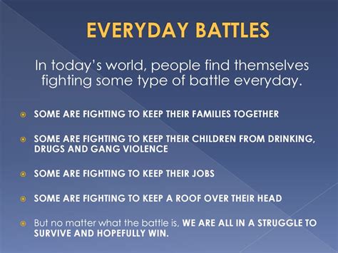 For Minor Inconveniences and Everyday Battles