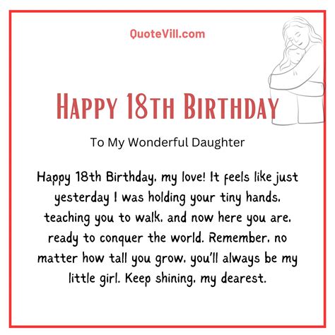 For My Daughter on Her 18th: Sentimental & Sweet