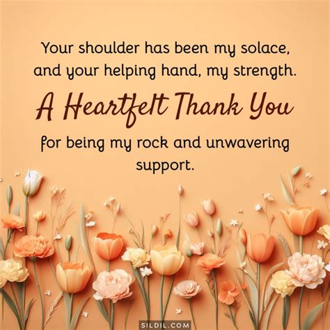For My Rock: Wishes of Gratitude for His Unwavering Support