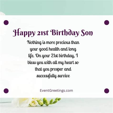 For Our Son at 21: Proud Wishes from Mom & Dad