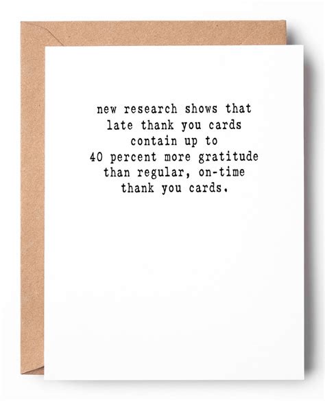 For the Belated Thank You (Because You Were Recovering)