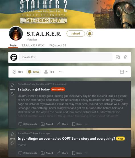 For the Day of Release: "Get Out of Here, Stalker!" Declarations