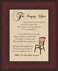 For the Empty Chair: Missing You on Special Days