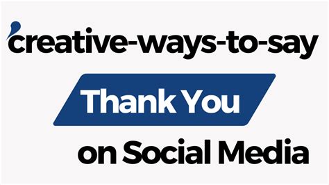 For the Mass Social Media Thank You Post