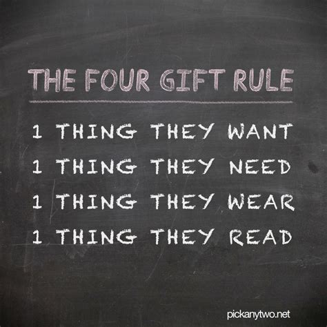 For the Minimalist Mindset: The "Four Gift Rule" Printables