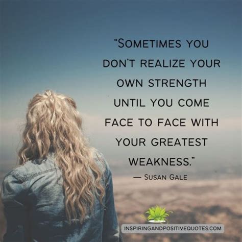 For the Moment You Realized Your Own Strength