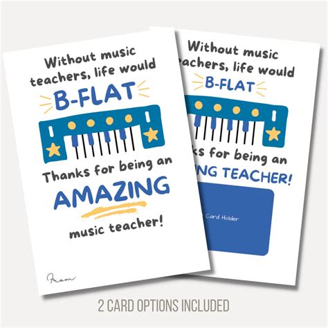 For the Music Teacher: A Thank You in 4/4 Time