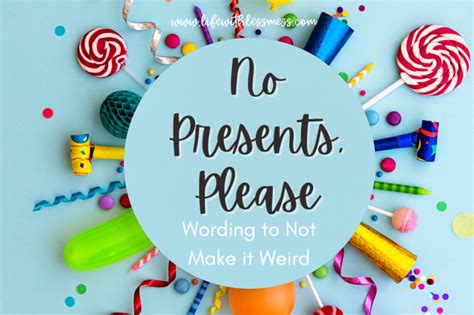 For the "No Gifts, Please (But If You Insist...)" Crowd