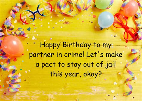 For the Partner-in-Crime: Nostalgic & Funny Wishes