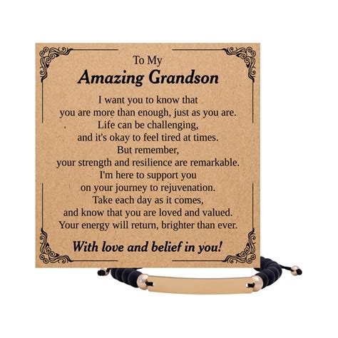 For the Teen & Adult Grandson (Wishes of Pride & Encouragement)