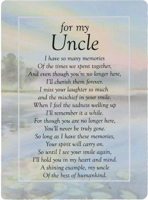 For the Uncle Who is My Rock