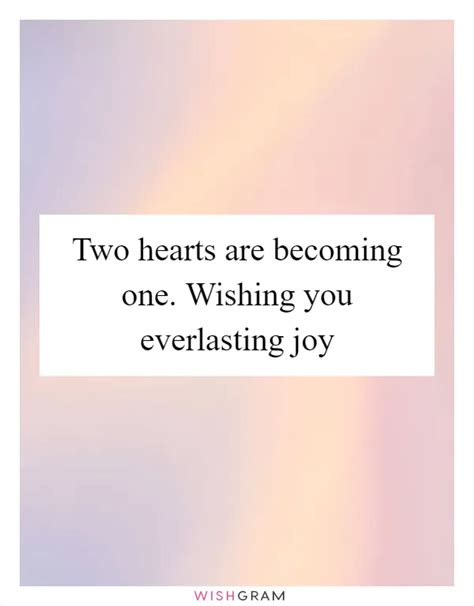 For Two Hearts Wishing as One