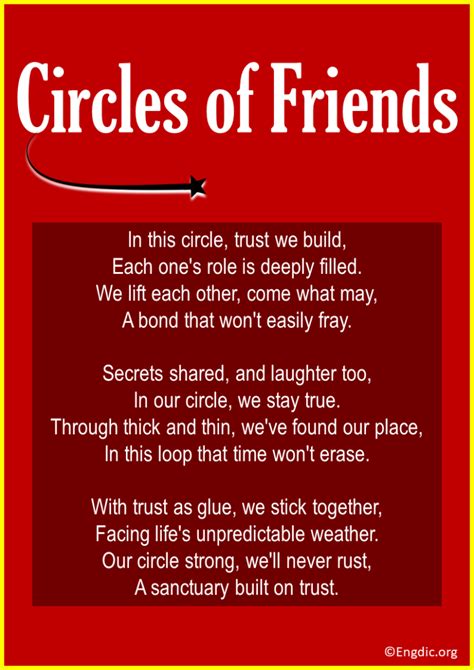 For Your Circle of Trust: Lines on True Friendship and Fading Ties
